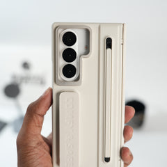 Galaxy Z Fold Series Premium Grip Strap Case with S Pen Holder & Stand
