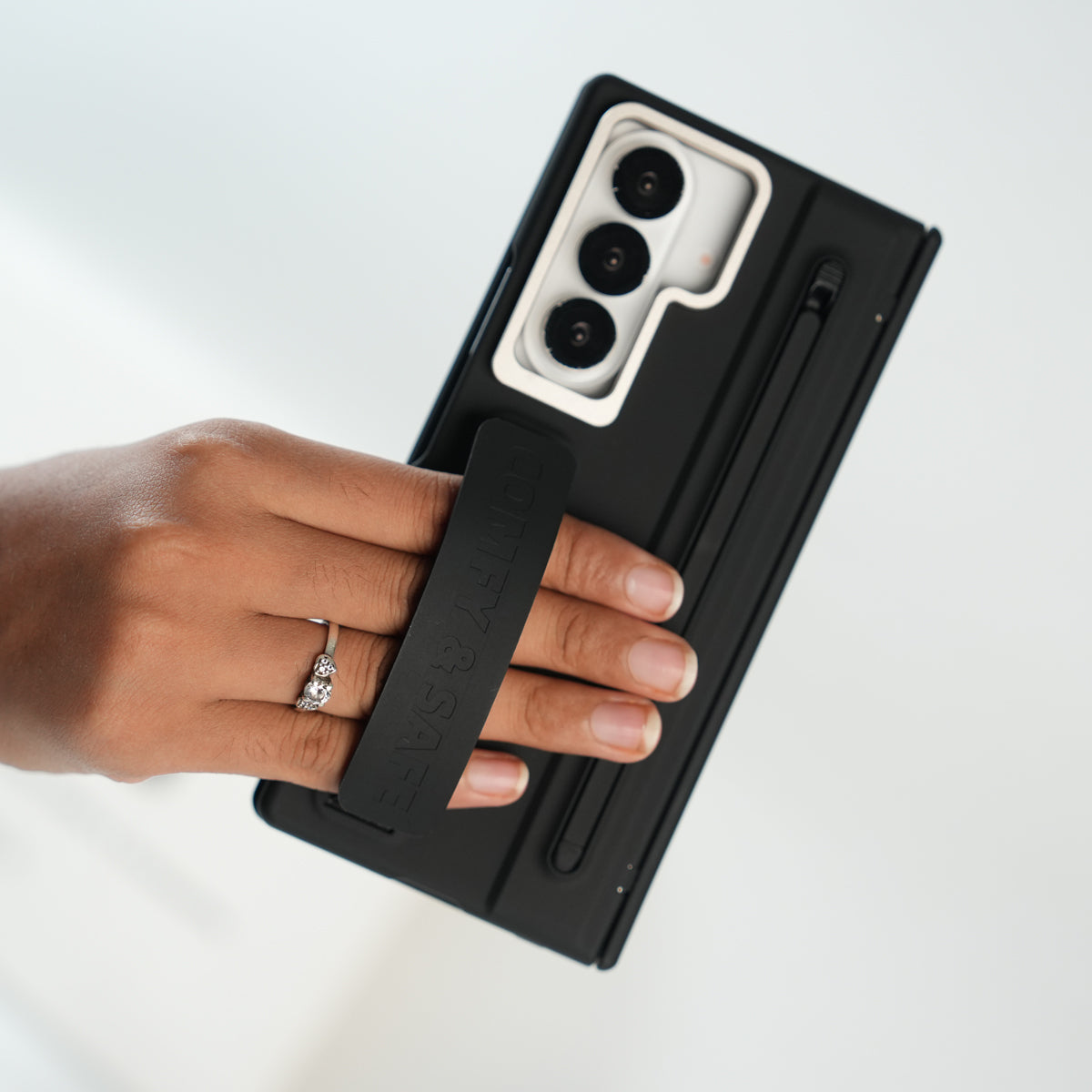 Galaxy Z Fold Series Premium Grip Strap Case with S Pen Holder & Stand