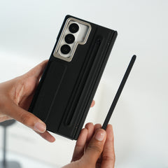 Galaxy Z Fold Series Premium Grip Strap Case with S Pen Holder & Stand