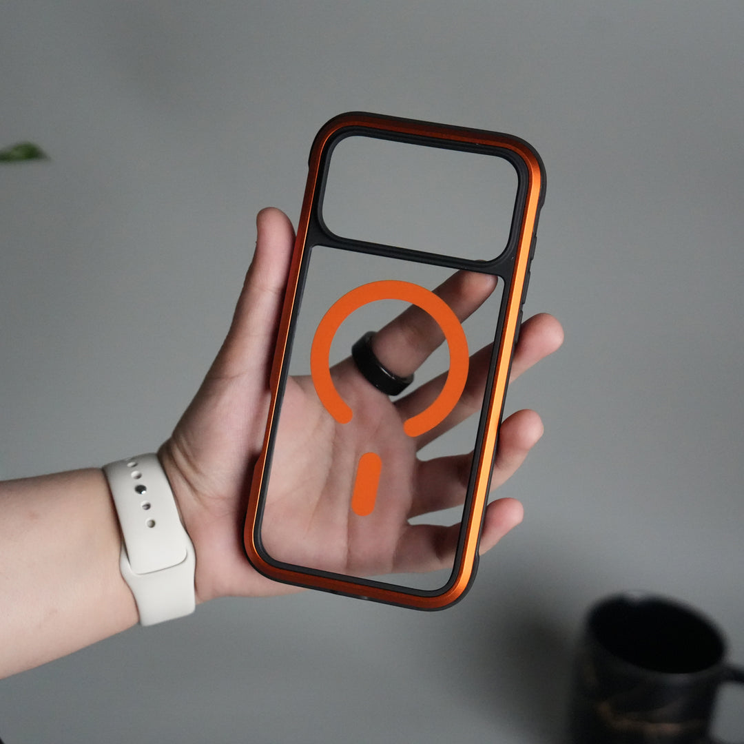 iPhone 17 Pro Military Grade Durable Aluminum Frame MagSafe Case | Anti-Yellowing Technology Case