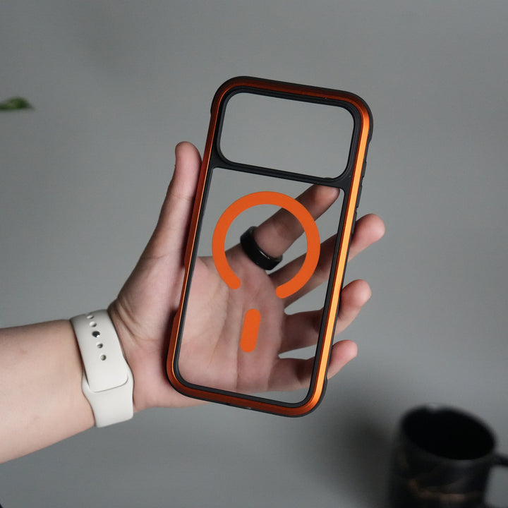 iPhone 17 Pro Military Grade Durable Aluminum Frame MagSafe Case | Anti-Yellowing Technology Case