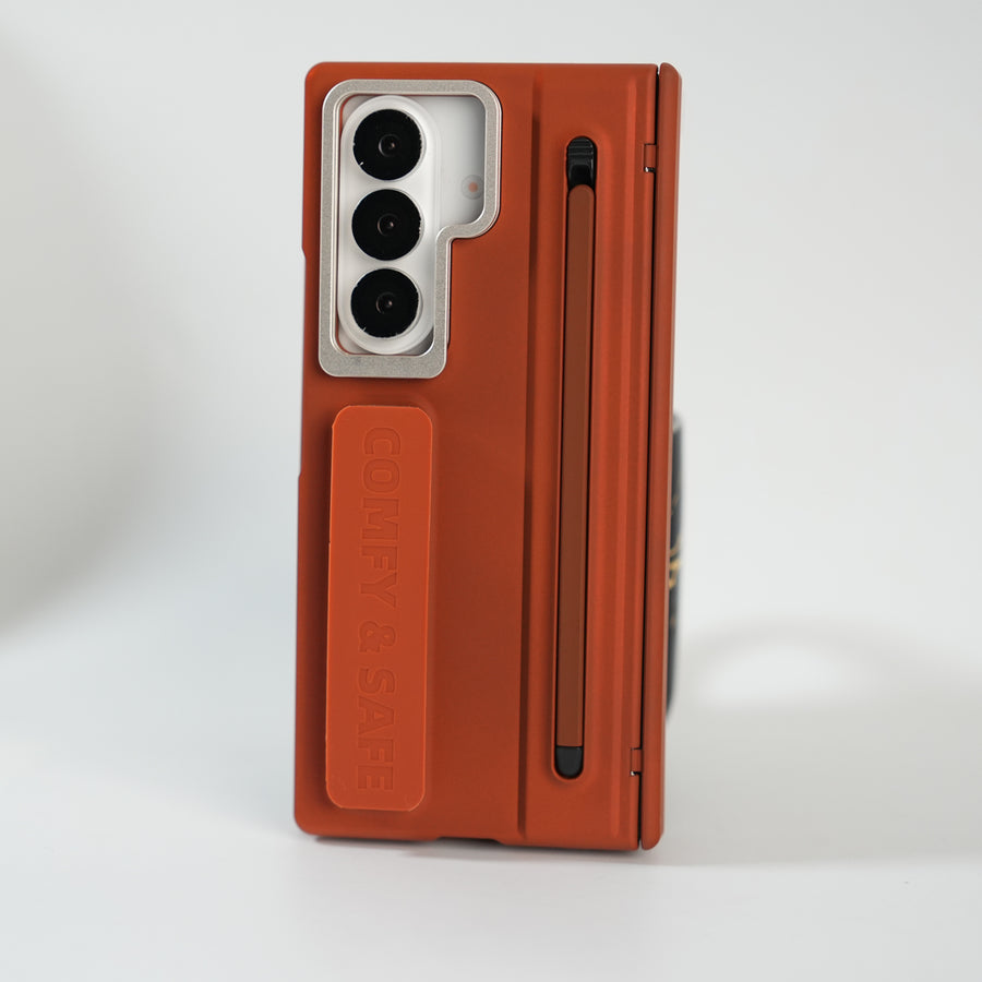 Galaxy Z Fold Series Premium Grip Strap Case with S Pen Holder & Stand