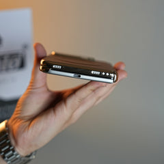 Premium Leather Texture MagSafe Case for iPhone Duo with Camera Glass & Hinge Protection
