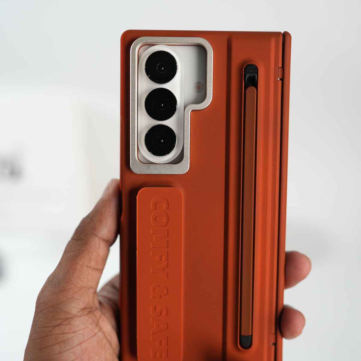 Galaxy Z Fold Series Premium Grip Strap Case with S Pen Holder & Stand