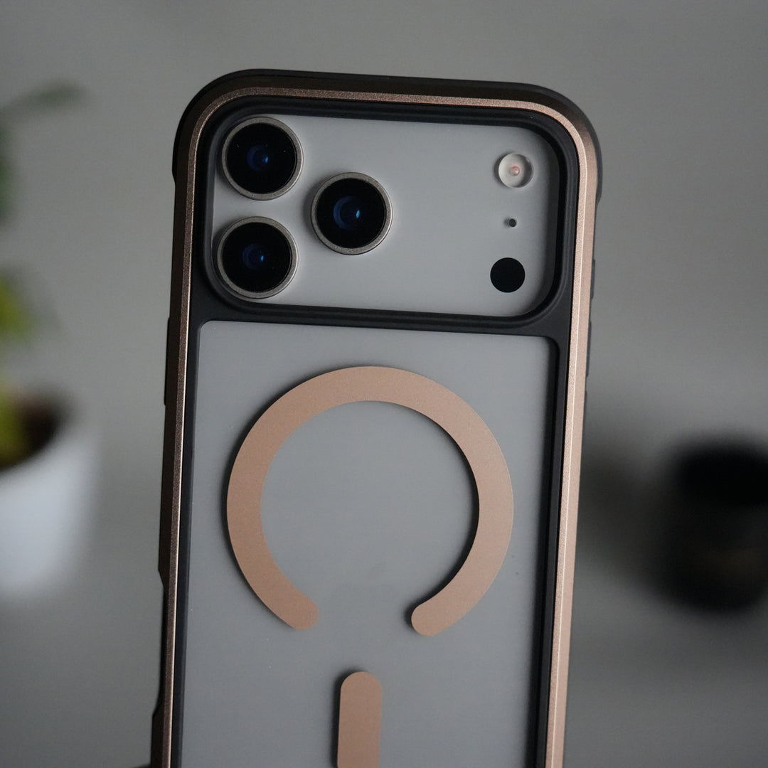 iPhone 17 Pro Military Grade Durable Aluminum Frame MagSafe Case | Anti-Yellowing Technology Case