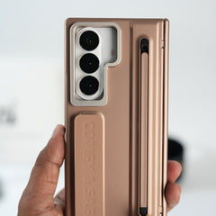 Galaxy Z Fold Series Premium Grip Strap Case with S Pen Holder & Stand