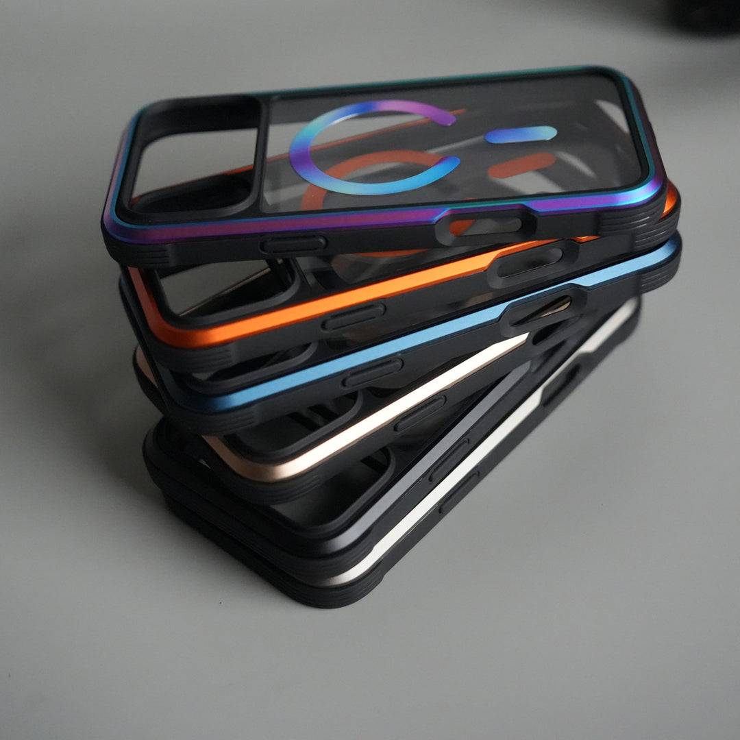 iPhone 17 Pro Military Grade Durable Aluminum Frame MagSafe Case | Anti-Yellowing Technology Case