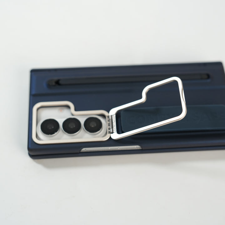 Galaxy Z Fold Series Premium Grip Strap Case with S Pen Holder &amp; Stand