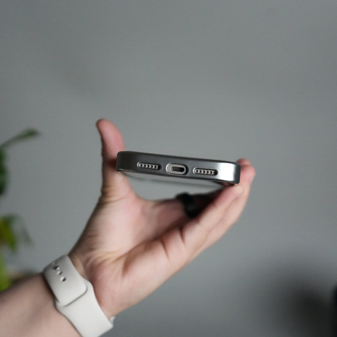 iPhone 17 Pro Premium Leather Back Case with Metal Kickstand And camera Bump Cover