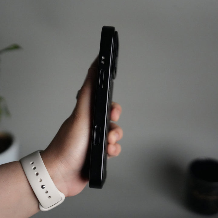 iPhone 17 Pro Max Premium Leather Back Case with Metal Kickstand And camera Bump Cover