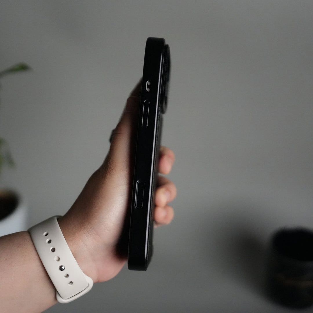 iPhone 17 Pro Premium Leather Back Case with Metal Kickstand And camera Bump Cover