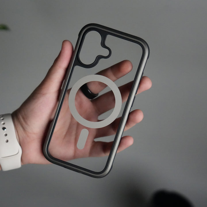 iPhone 17 Military Grade Durable Aluminum Frame MagSafe Case | Anti-Yellowing Technology Case