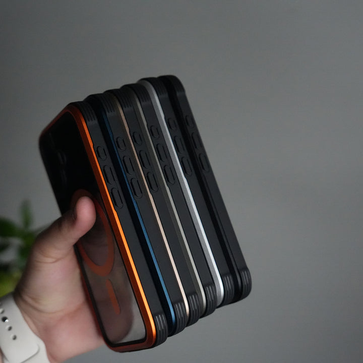 iPhone 17 Military Grade Durable Aluminum Frame MagSafe Case | Anti-Yellowing Technology Case