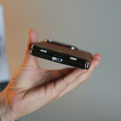 Middle Stitched Leather Texture Case for iPhone Duo with Front Glass & Hinge Protection