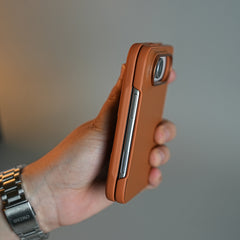 LuxeGrain Textured Leather Case for iPhone Duo with Front Glass Protection