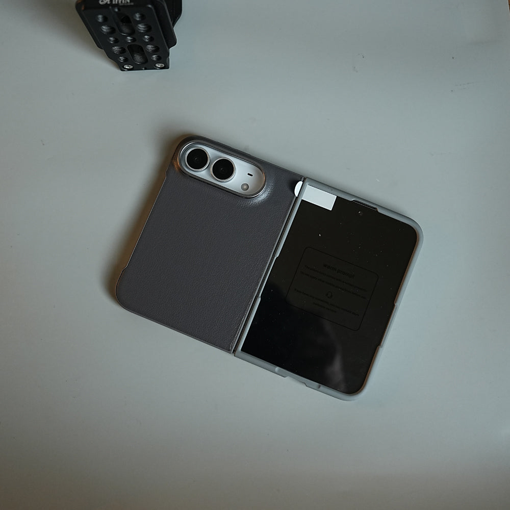 LuxeGrain Textured Leather Case for iPhone Duo with Front Glass Protection