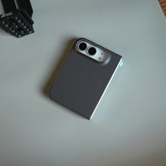 LuxeGrain Textured Leather Case for iPhone Duo with Front Glass Protection