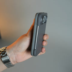LuxeGrain Textured Leather Case for iPhone Duo with Front Glass Protection
