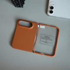 LuxeGrain Textured Leather Case for iPhone Duo with Front Glass Protection