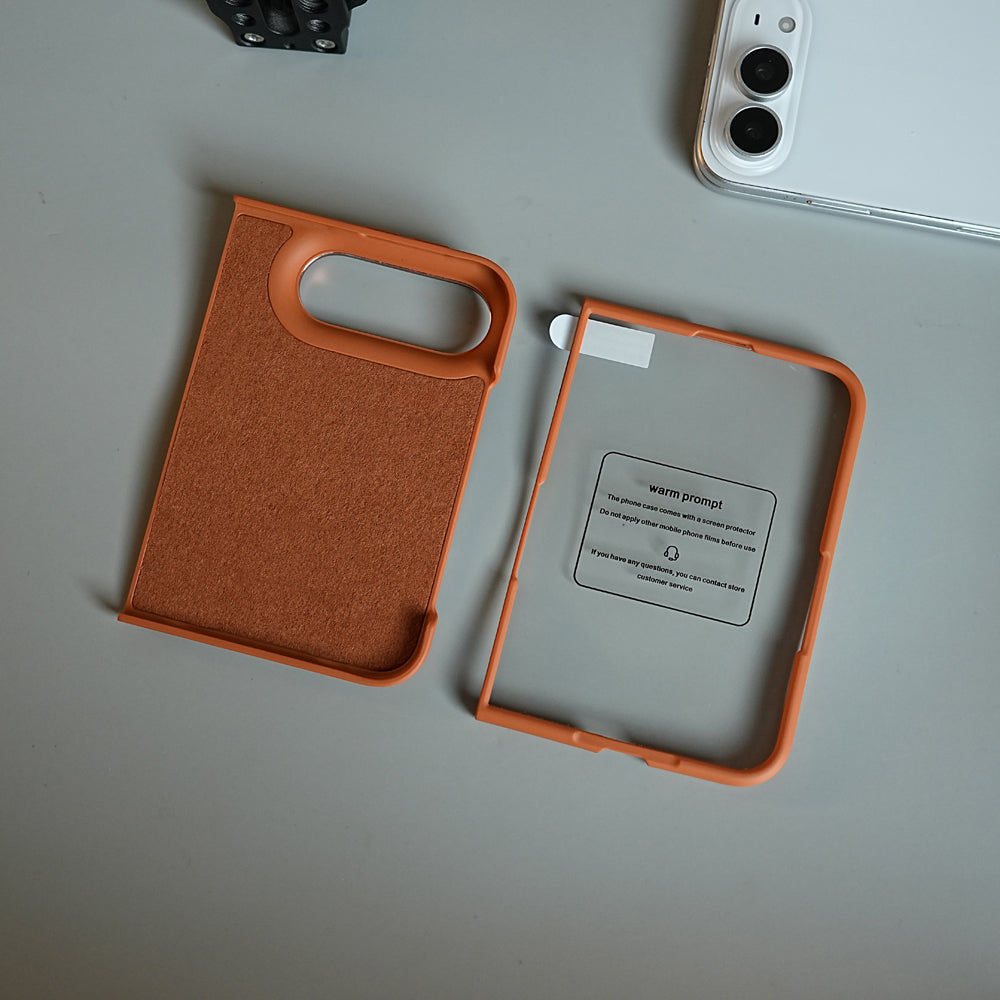LuxeGrain Textured Leather Case for iPhone Duo with Front Glass Protection