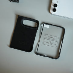 LuxeGrain Textured Leather Case for iPhone Duo with Front Glass Protection