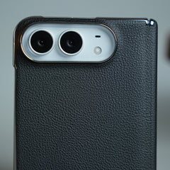 Leather Textured Case for iPhone Duo with Front Glass & Hinge Protection