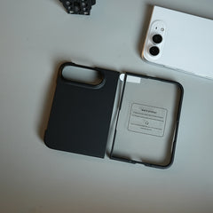 Leather Textured Case for iPhone Duo with Front Glass & Hinge Protection