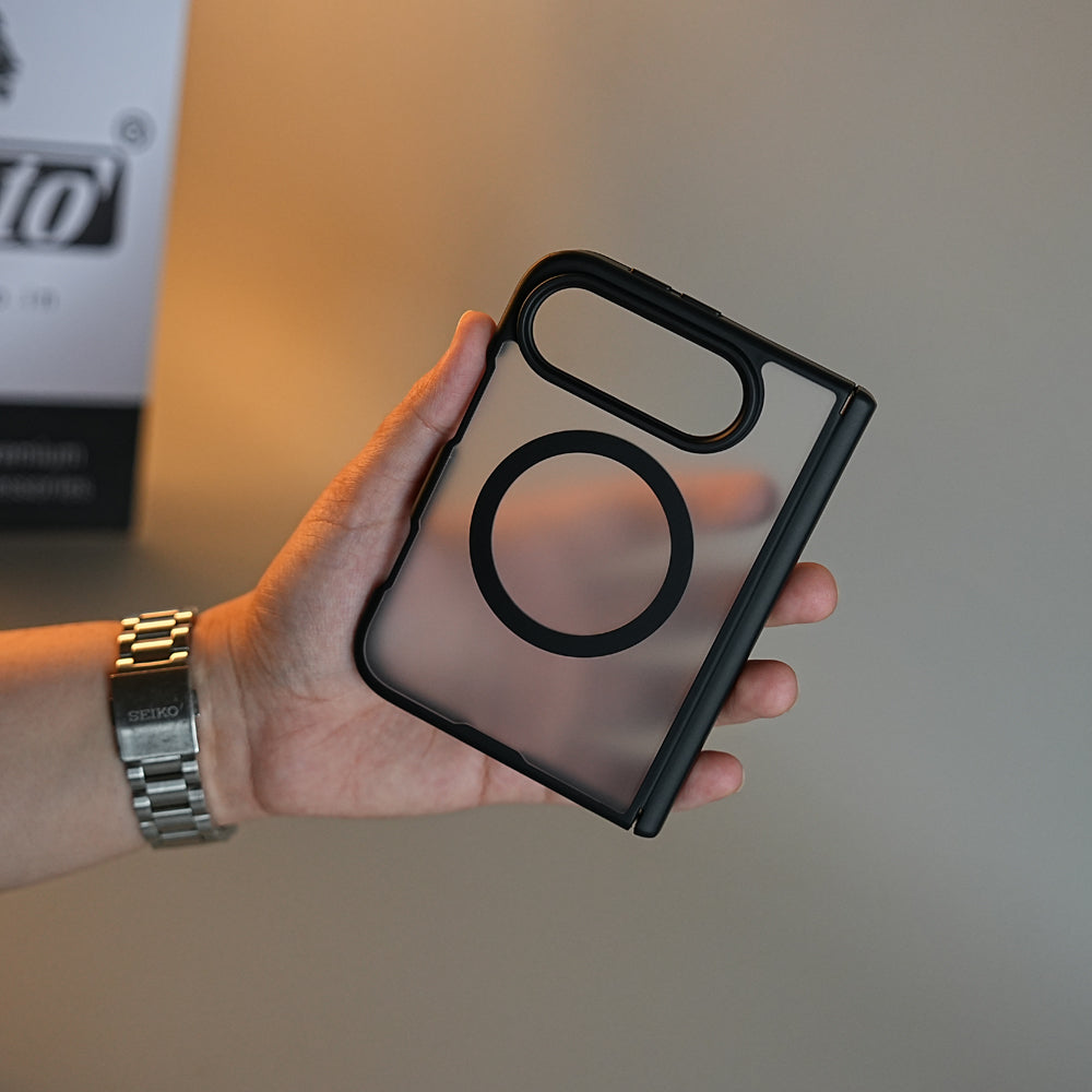 FrostMag Shield Back Case for iPhone Duo | MagSafe Compatible with Hinge Protection