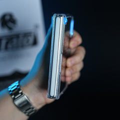 Crystal Clear Case for iPhone Duo | 360° Rotating Metal Stand & Hinge Protection