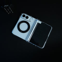 Crystal Clear Case for iPhone Duo | 360° Rotating Metal Stand & Hinge Protection