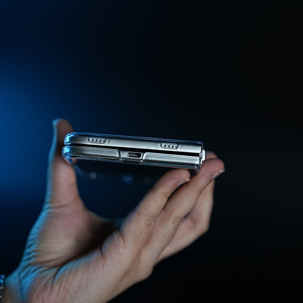 Crystal Clear Case for iPhone Duo | 360° Rotating Metal Stand | Front Glass | Metal Camera Ring