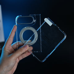 Crystal Clear Case for iPhone Duo | 360° Rotating Metal Stand | Front Glass | Metal Camera Ring