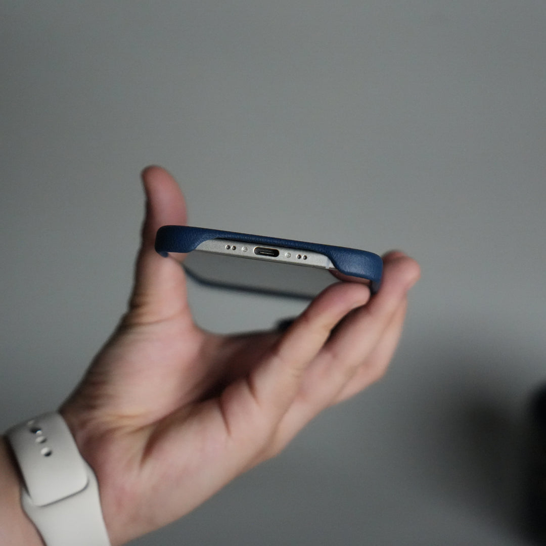 iPhone 17 Air Premium Leather-Texture Back Case with Metal Kickstand | Shockproof Cover