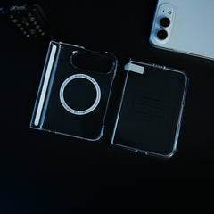 CrystalGuard Duo MagSafe Case for iPhone Duo | Clear Back Cover with Hinge & Front Glass Protection