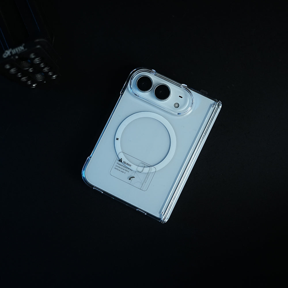 CrystalGuard Duo MagSafe Case for iPhone Duo | Clear Back Cover with Hinge & Front Glass Protection