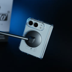 CrystalGuard Duo MagSafe Case for iPhone Duo | Clear Back Cover with Hinge & Front Glass Protection