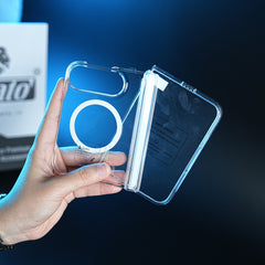 CrystalGuard Duo MagSafe Case for iPhone Duo | Clear Back Cover with Hinge & Front Glass Protection