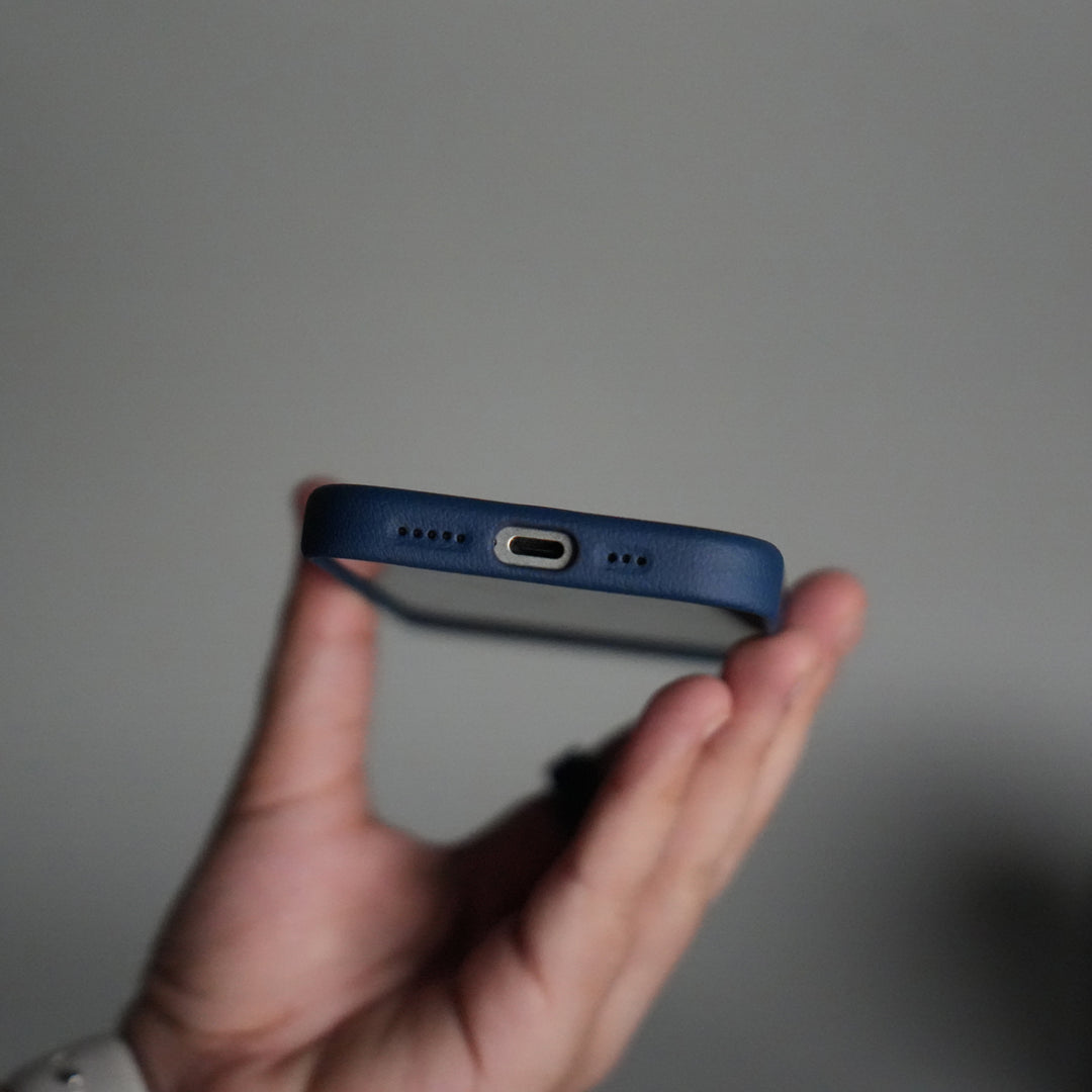 iPhone 17 Premium Leather-Texture Back Case with Metal Kickstand | Shockproof Cover