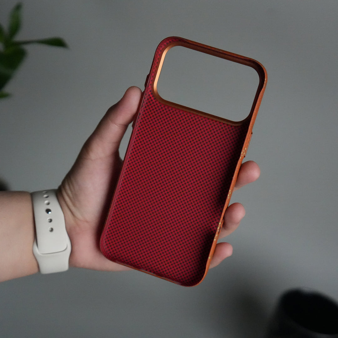 iPhone 17 Pro Max Aramid Fiber Slim Case Cover  | Orange