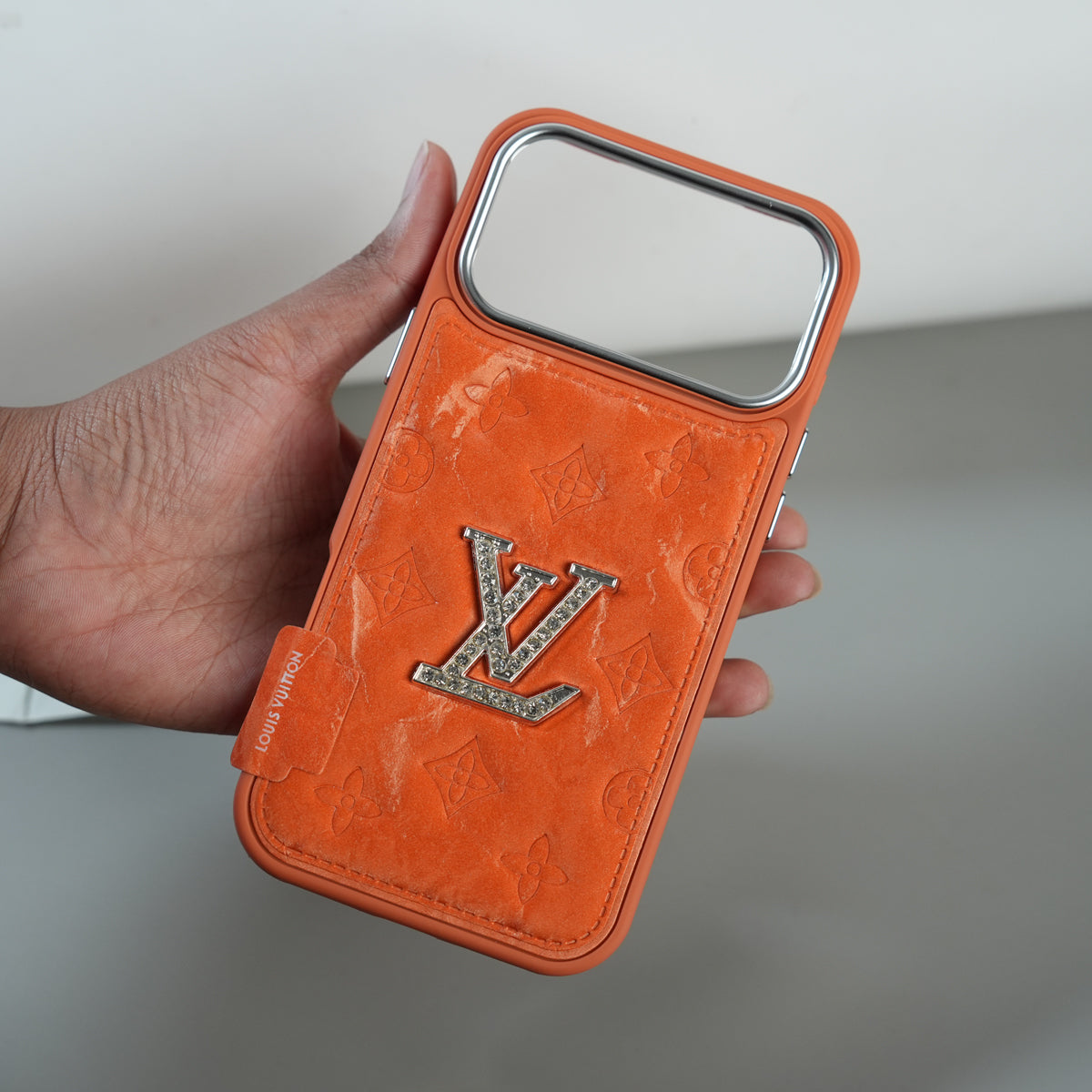 iPhone 17 Series Luxury Velvet Feel Monogram Case | Premium Designer Protective Cover