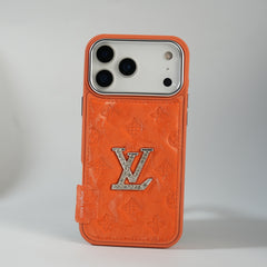iPhone 17 Series Luxury Velvet Feel Monogram Case | Premium Designer Protective Cover