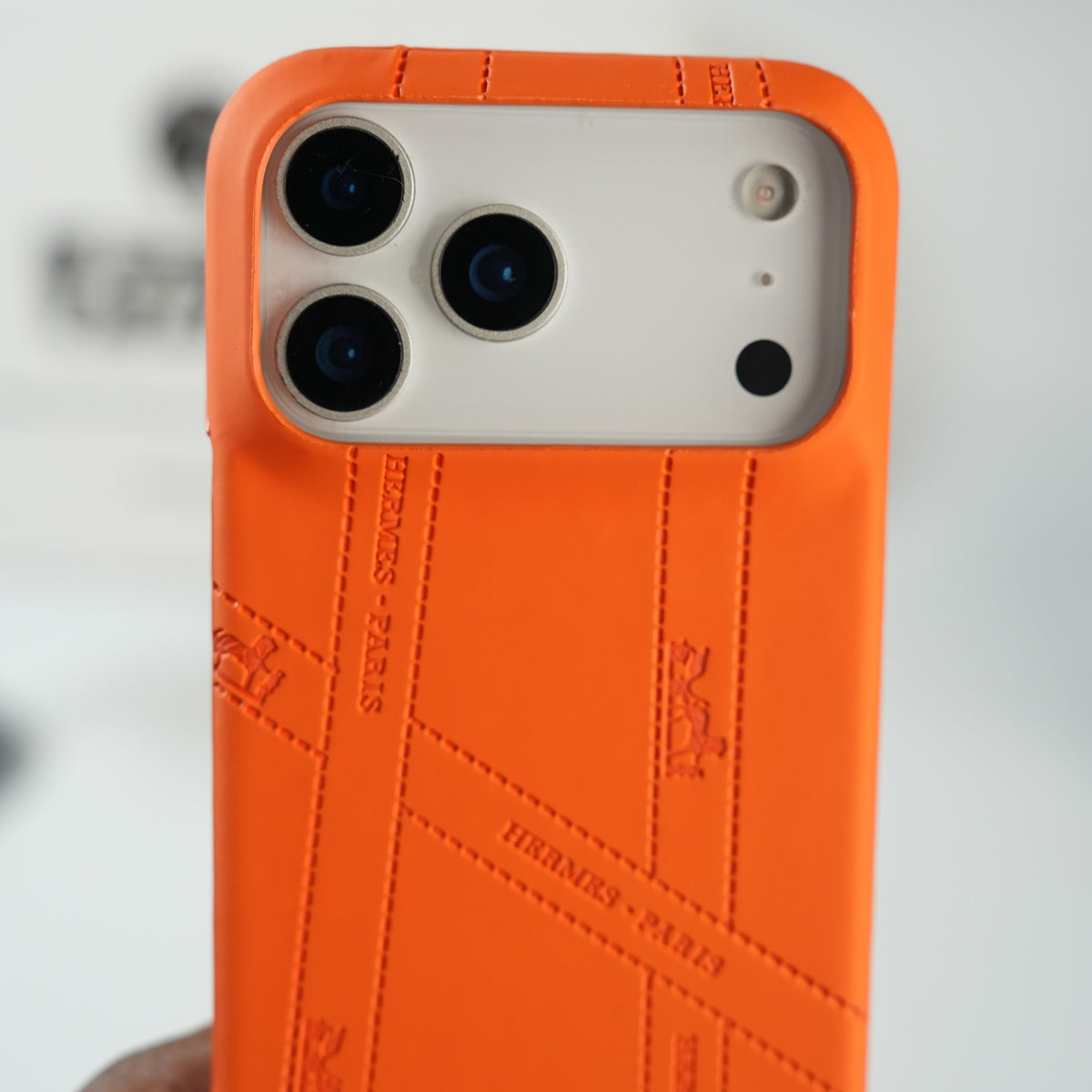 iPhone 17 Pro Max Premium H-Style PU Leather Case | Luxury Designer-Inspired Protective Cover