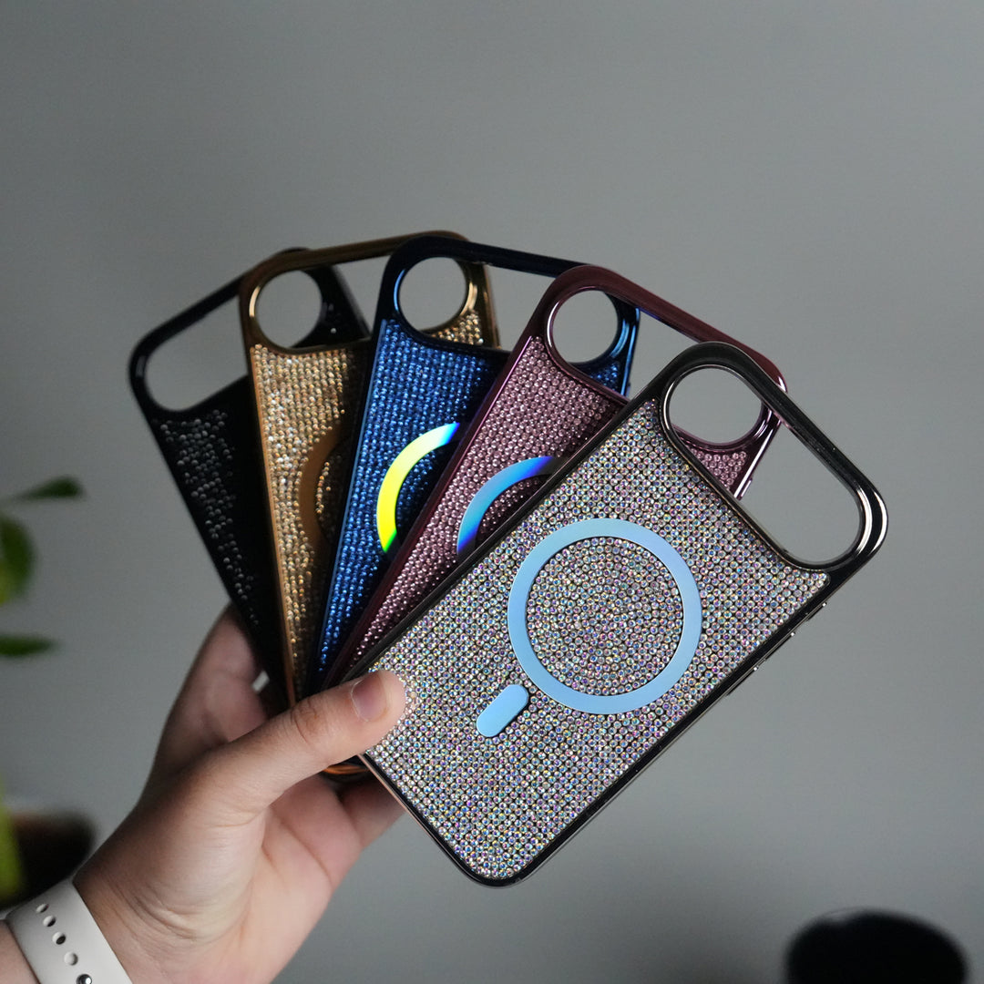 iPhone 17 Air Luxury Diamond Case Cover With MagSafe