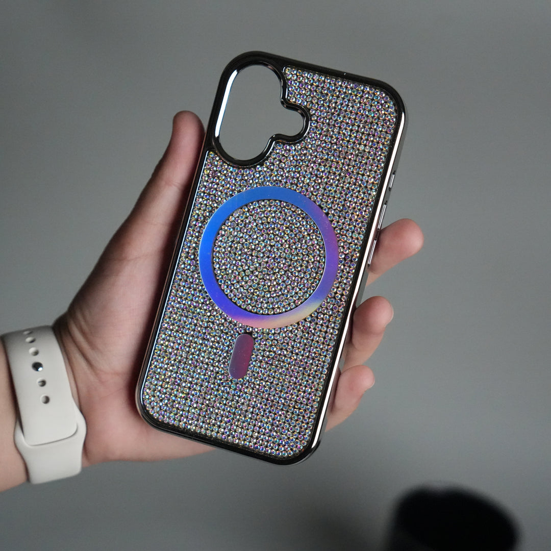 iPhone 17 Luxury Diamond Case Cover With MagSafe