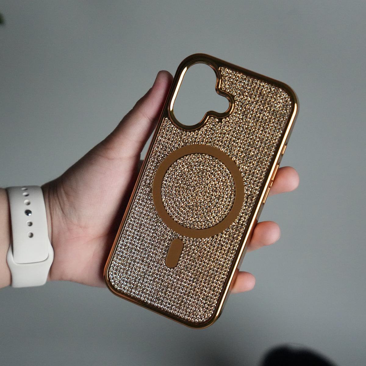 iPhone 17 Luxury Diamond Case Cover With MagSafe
