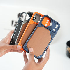 iPhone 17 Series Premium Wood Texture PVC MagSafe Protective Case
