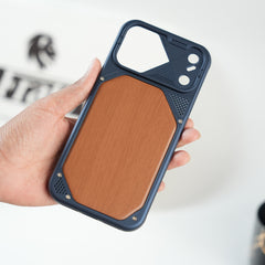 iPhone 17 Series Premium Wood Texture PVC MagSafe Protective Case
