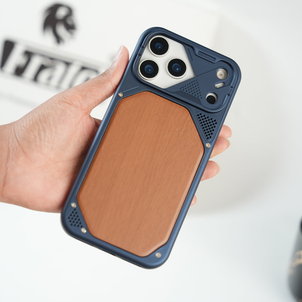 iPhone 17 Series Premium Wood Texture PVC MagSafe Protective Case