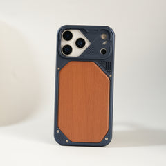 iPhone 17 Series Premium Wood Texture PVC MagSafe Protective Case