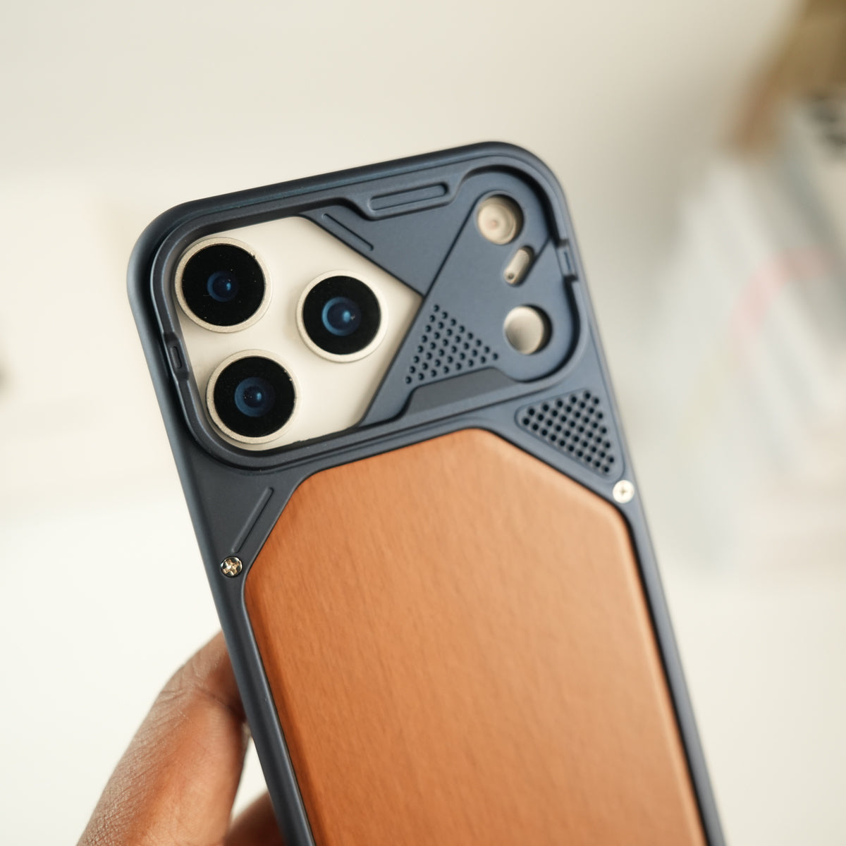 iPhone 17 Series Premium Wood Texture PVC MagSafe Protective Case